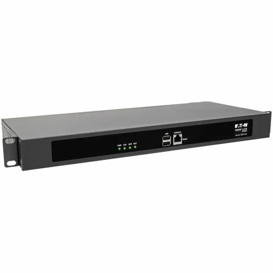 EATON Tripp Lite Serial Console Server 16-Port 2 USB Ports Dual GbE 4 Gb Flash 1U - Twisted Pair - 2 x Network (RJ-45) - 2 x USB - 16 x Serial Port - 10/100/1000Base-T - Gigabit Ethernet - Desktop, Rack-mou... - B097-016