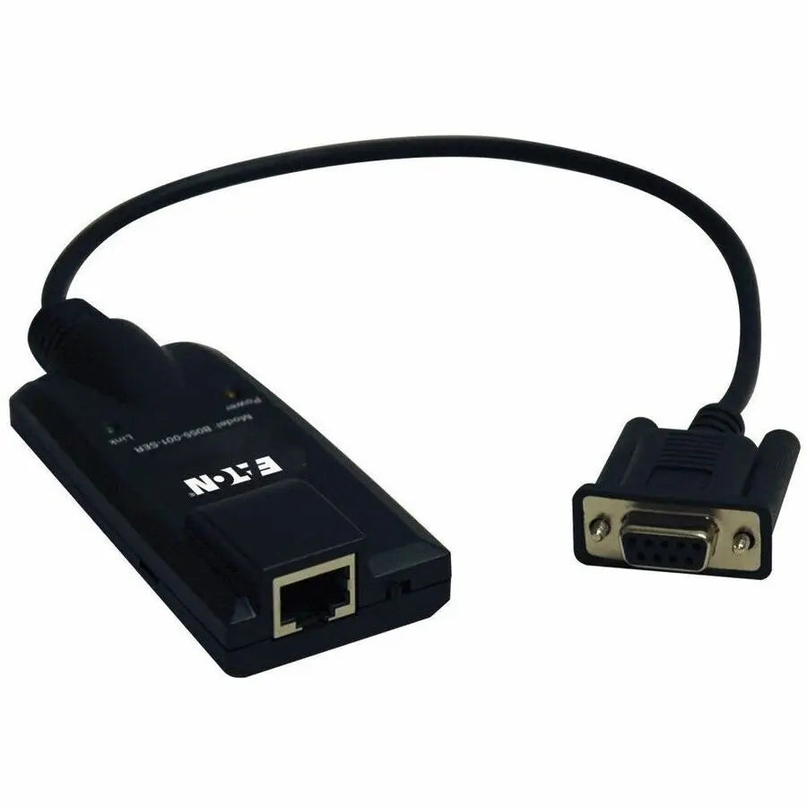 EATON Tripp Lite Serial Server Interface Module for B064- Series KVM Switches TAA - RJ-45 Female Network, DB-9 Female Serial - B055-001-SER