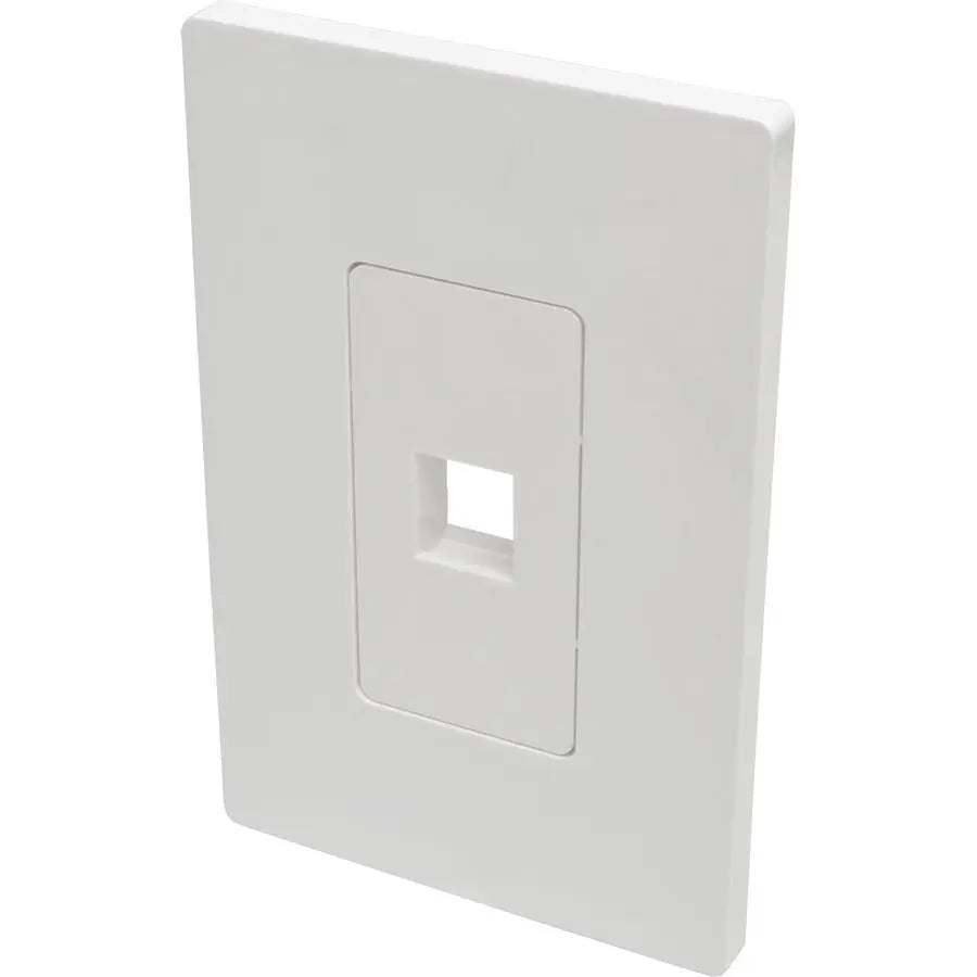 EATON Tripp Lite Single-Gang 1-Port Wall Plate Keystone Cat5/6 USB HDMI Dport RCA - 1 x Total Number of Socket(s) - 1-gang - White - Polycarbonate - N080-101