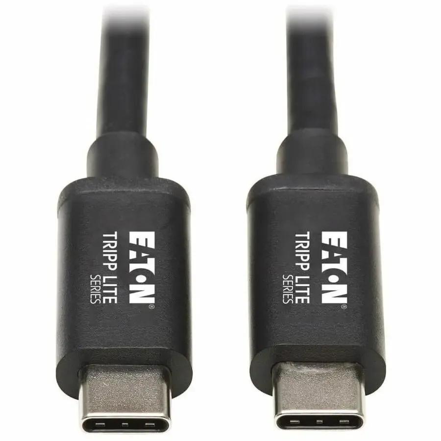 EATON Tripp Lite Thunderbolt 3 Cable 20 Gbps Passive 5A 100W PD 4K USB C M/M 1M - 3.28 ft Thunderbolt 3 Video/Data Transfer Cable for MacBook, Chromebook, Ultrabook, External Hard Drive, Docking Station, Mo... - MTB3-01M-5A-B