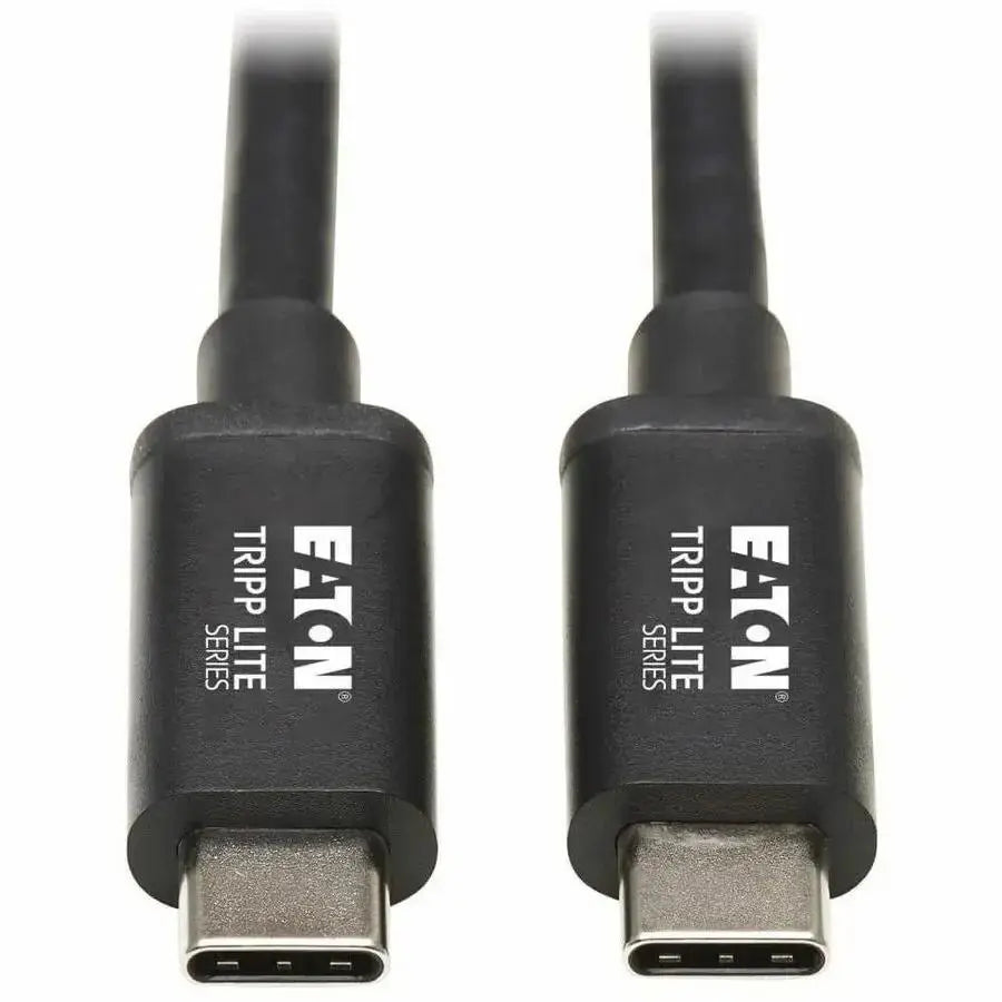 EATON Tripp Lite Thunderbolt 3 Cable 40 Gbps Passive 5A 100W PD 4K USB C M/M 0.5M - 1.64 ft Thunderbolt 3 Video/Data Transfer Cable for MacBook, Chromebook, Ultrabook, External Hard Drive, Docking Station, ... - MTB3-00M5-5A-B