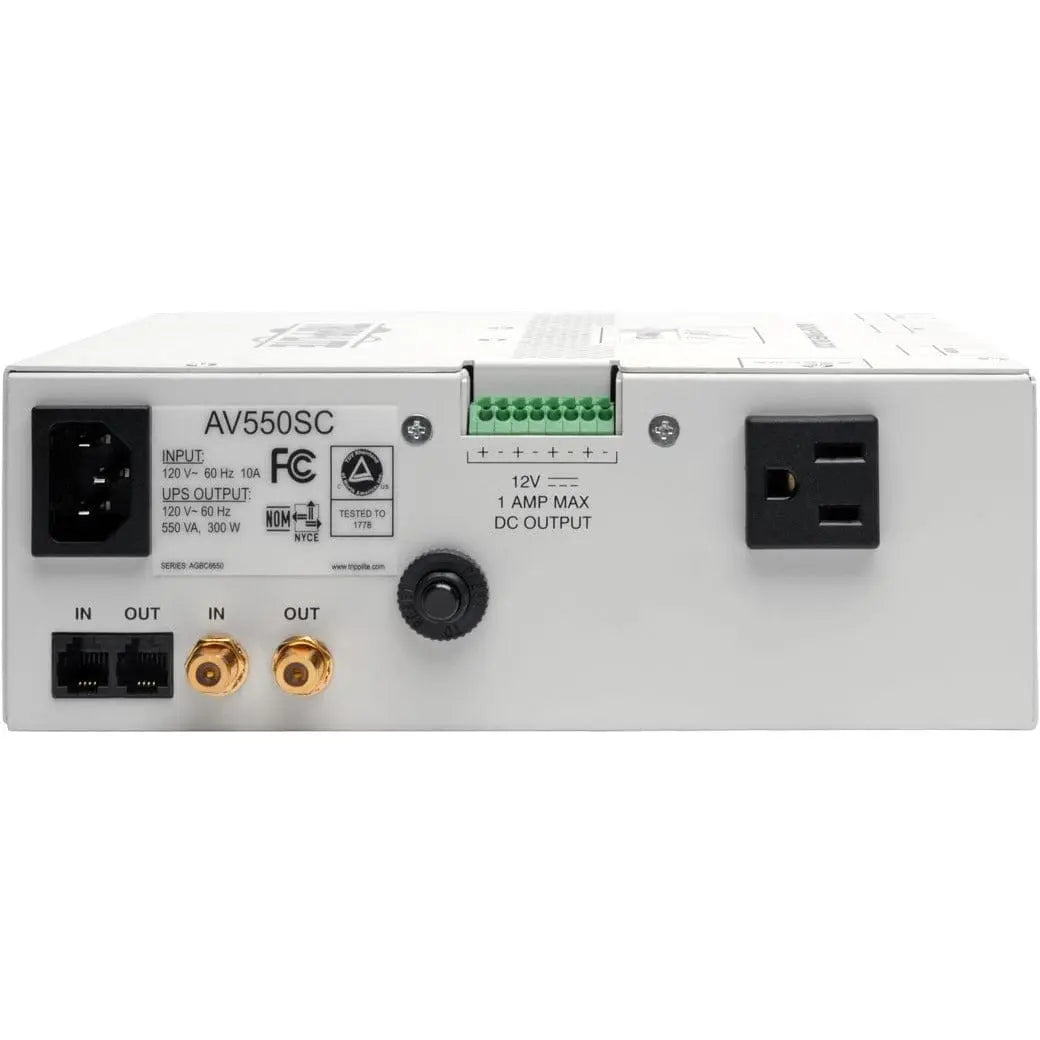 EATON Tripp Lite UPS 550VA A/V Backup Power Block for Structured Wiring Closets - 550VA/300W - 3 Minute Full Load - 4 x NEMA 5-15R - Battery/Surge-protected - AV550SC