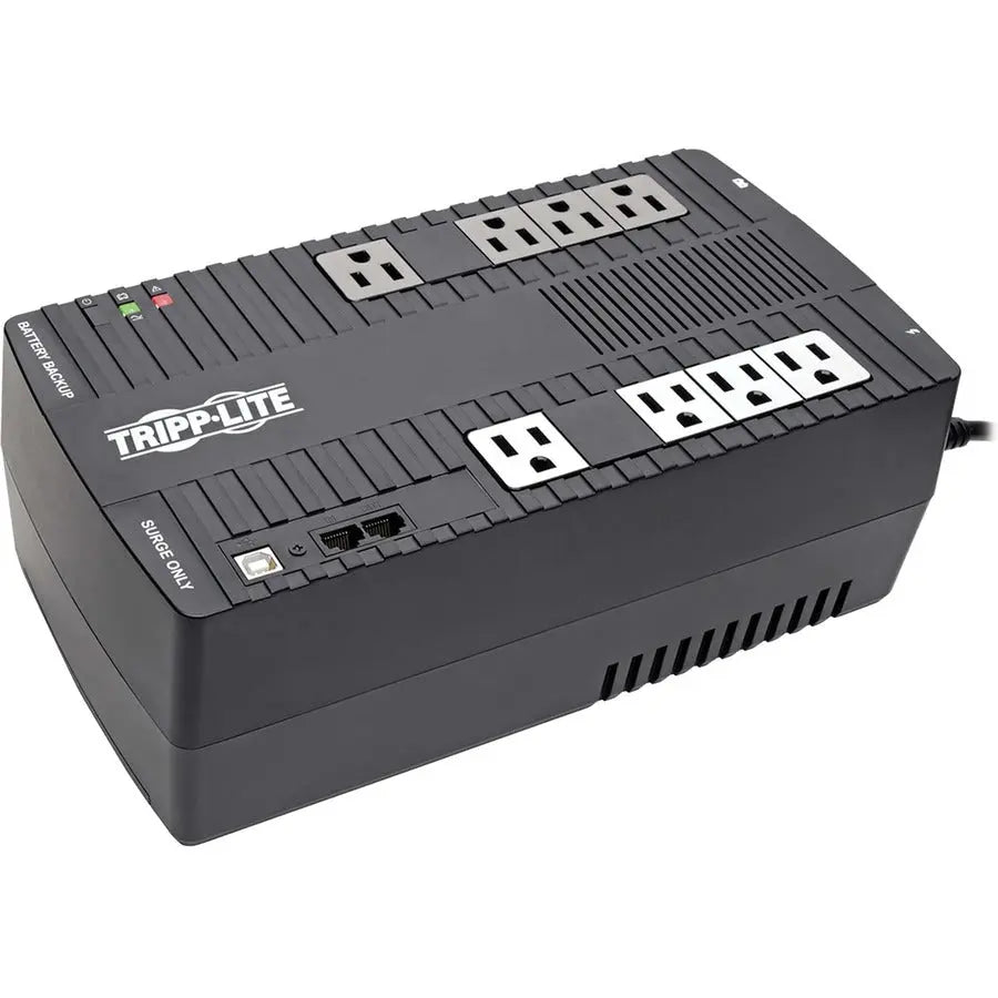 EATON Tripp Lite UPS 700VA 350W Desktop Battery Back Up AVR Compact 120V USB RJ11 50/60Hz - Desktop - 2 Minute Stand-by - 110 V AC Input - 120 V AC Output - 8 x NEMA 5-15R - AVR700U