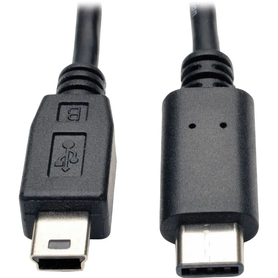 EATON Tripp Lite USB 2.0 Hi-Speed Cable 5-Pin Mini-B to USB Type-C USB-C M/M 6ft - USB - 60 MB/s - 6 ft - 1 x Mini Type B Male USB - 1 x Type C Male USB - Gold-plated Contacts, Nickel Plated - Shielding - B... - U040-006-MINI
