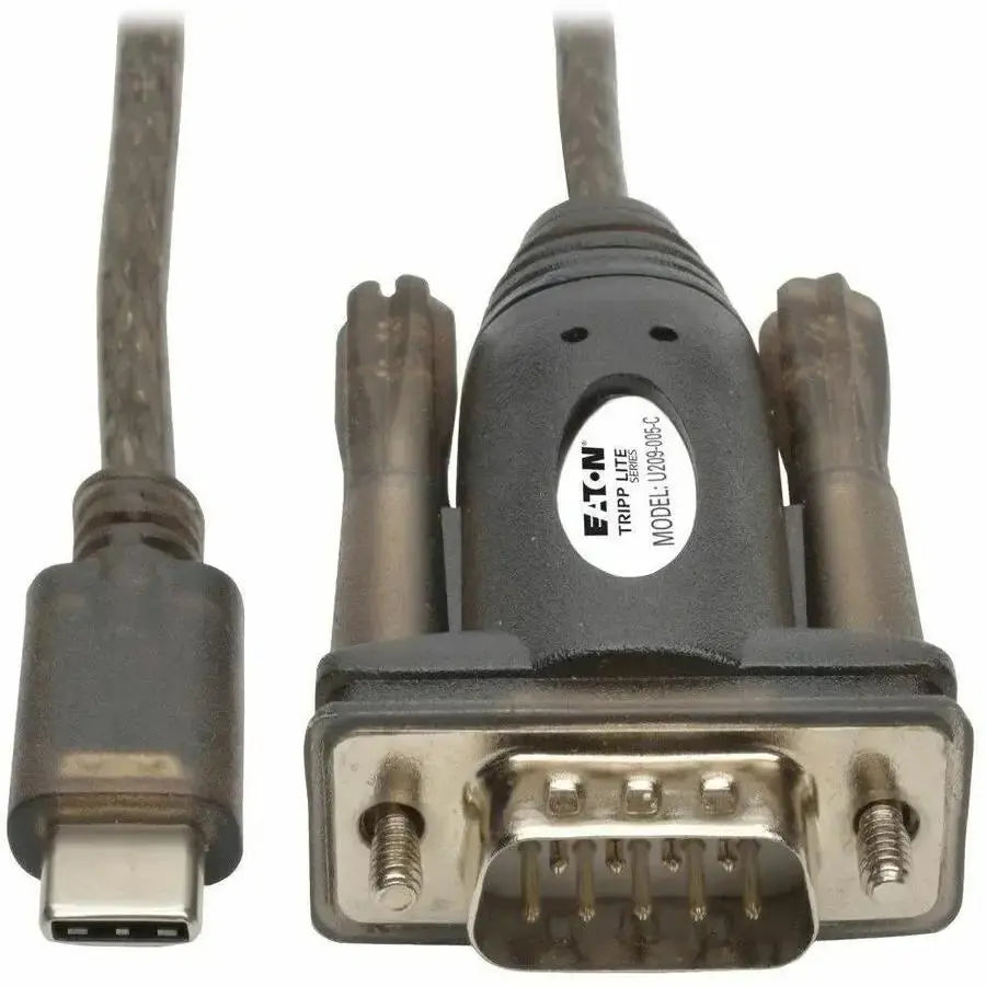 EATON Tripp Lite USB 2.0 USB-C to DB-9 Adapter Cable USB-C to RS-232 M/M 5' 5ft - Serial/USB for Smartphone, Digital Camera, PDA, Notebook, Tablet, Modem, Tablet - 28.75 kB/s - 5 ft - 1 x Type C Male USB - ... - U209-005-C