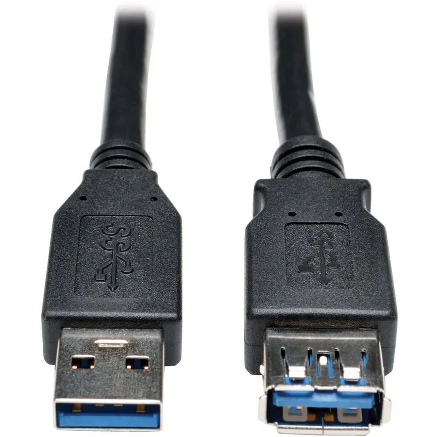 EATON Tripp Lite USB 3.0 SuperSpeed Extension Cable - USB-A to USB-A, M/F, Black, 3 ft. (0.9 m) - 3 ft USB Data Transfer Cable for Computer, Printer, Modem, Notebook, Chromebook, Tablet, Keyboard, Portable ... - U324-003-BK