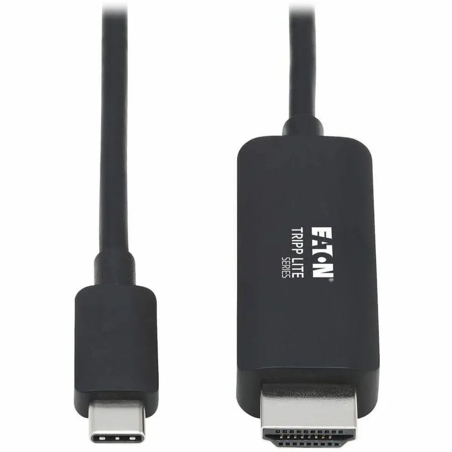 Tripp Lite USB C to HDMI Adapter Cable 4K, 4:4:4 Thunderbolt 3 Black 3ft - 3 ft HDMI/USB-C A/V Cable for Audio/Video Device, Monitor, Notebook, Tablet, MacBook Pro, Projector, TV, Gaming Computer, HDT... - U444-003-HBE EATON