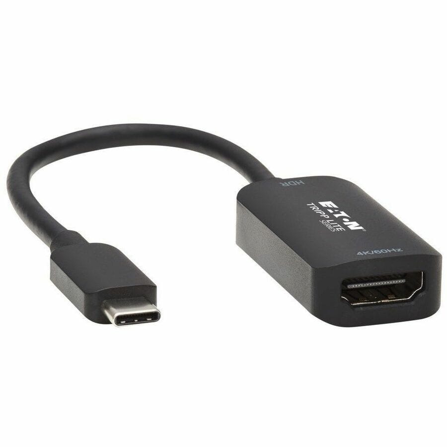 EATON Tripp Lite USB C to HDMI Adapter Cable 4K 60Hz M/F Thunderbolt 3 Compatible DP 1.4 6in - 1 x Type C Male USB - 1 x HDMI Female Digital Audio/Video - 4096 x 2160 Supported - Nickel Connector - Gold Con... - U444-06N-HDR4-B