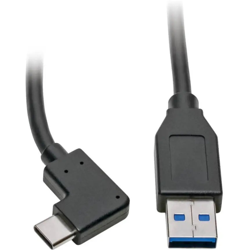 EATON Tripp Lite USB C to USB-A Cable Right Angle 3.1 5 Gbps USB Type C M/M 3ft - USB for Hard Drive, Workstation, Tablet, Smartphone, Wall Charger, Car Charger, MacBook, Ultrabook, Chromebook, Printer, Sca... - U428-003-CRA