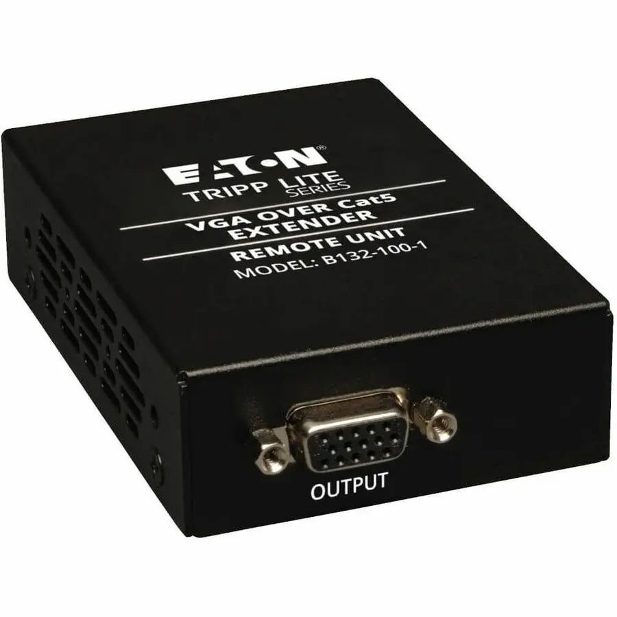 EATON Tripp Lite VGA over Cat5 Cat6 Extender Remote Receiver 1920x1440 TAA GSA - 1 Input Device - 1 Output Device - 1000 ft Range - 1 x Network (RJ-45) - 1920 x 1440 - Twisted Pair - Wall Mountable, Rack-mo... - B132-100-1