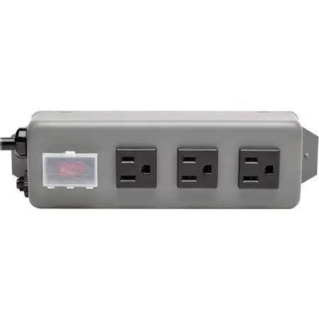 EATON Tripp Lite Waber Power Strip Metal 5-15R 3 Outlet 5-15P 6' Cord - NEMA 5-15P - 3 NEMA 5-15R - 6ft - 3SP