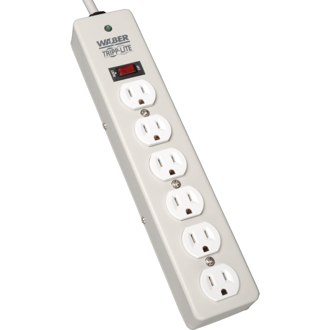 Tripp Lite Waber Surge Protector Strip 6 outlet 6' Cord 1050 Joules - Receptacles: 6 x NEMA 5-15R - 1050J - DG206 EATON