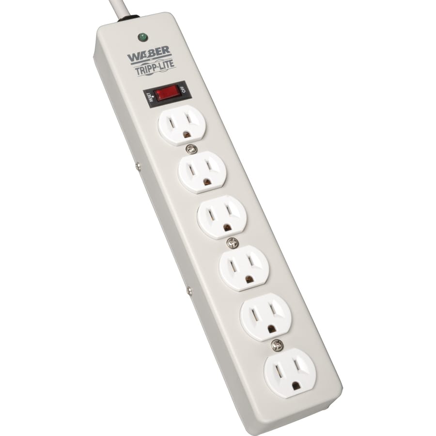Tripp Lite Waber Surge Protector Strip 6 outlet 6' Cord 1050 Joules - Receptacles: 6 x NEMA 5-15R - 1050J - DG206 EATON