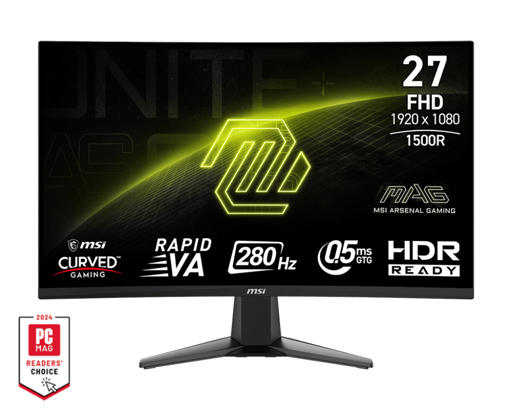MSI MAG 276CXF computer monitor 68.6 cm (27") 1920 x 1080 pixels Full HD LCD Black - MAG276CXF