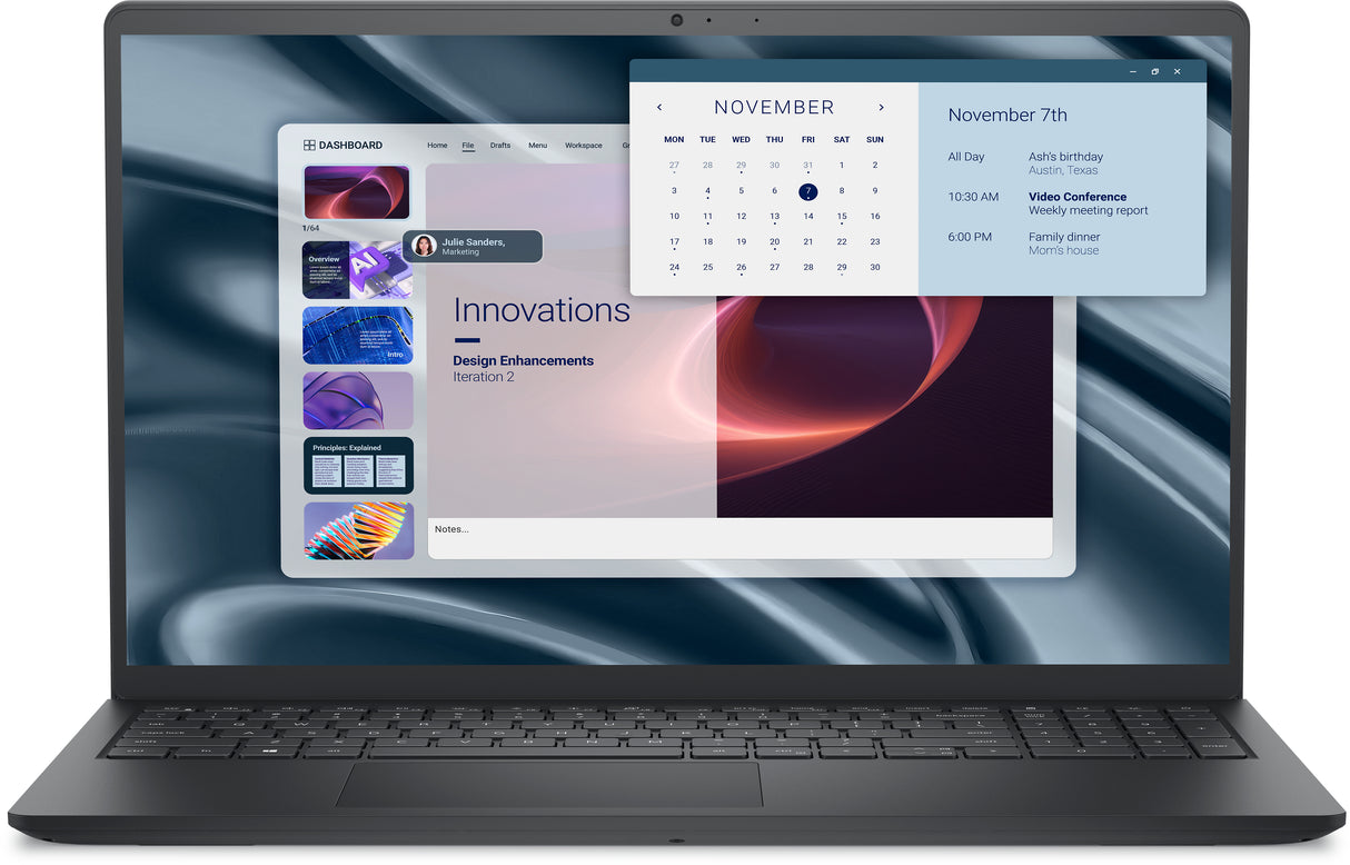 DELL Pro 15 Essential PV15255 AMD Ryzen™ 3 7320U Laptop 39.6 cm (15.6") Full HD 8 GB LPDDR5-SDRAM 512 GB SSD Wi-Fi 5 (802.11ac) Windows 11 Pro US English Black - 0M7JD DELL