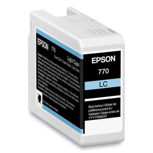 EPSON EPSON (T770) UltraChrome PRO10 Ink, 25 mL, Light Cyan - T770520