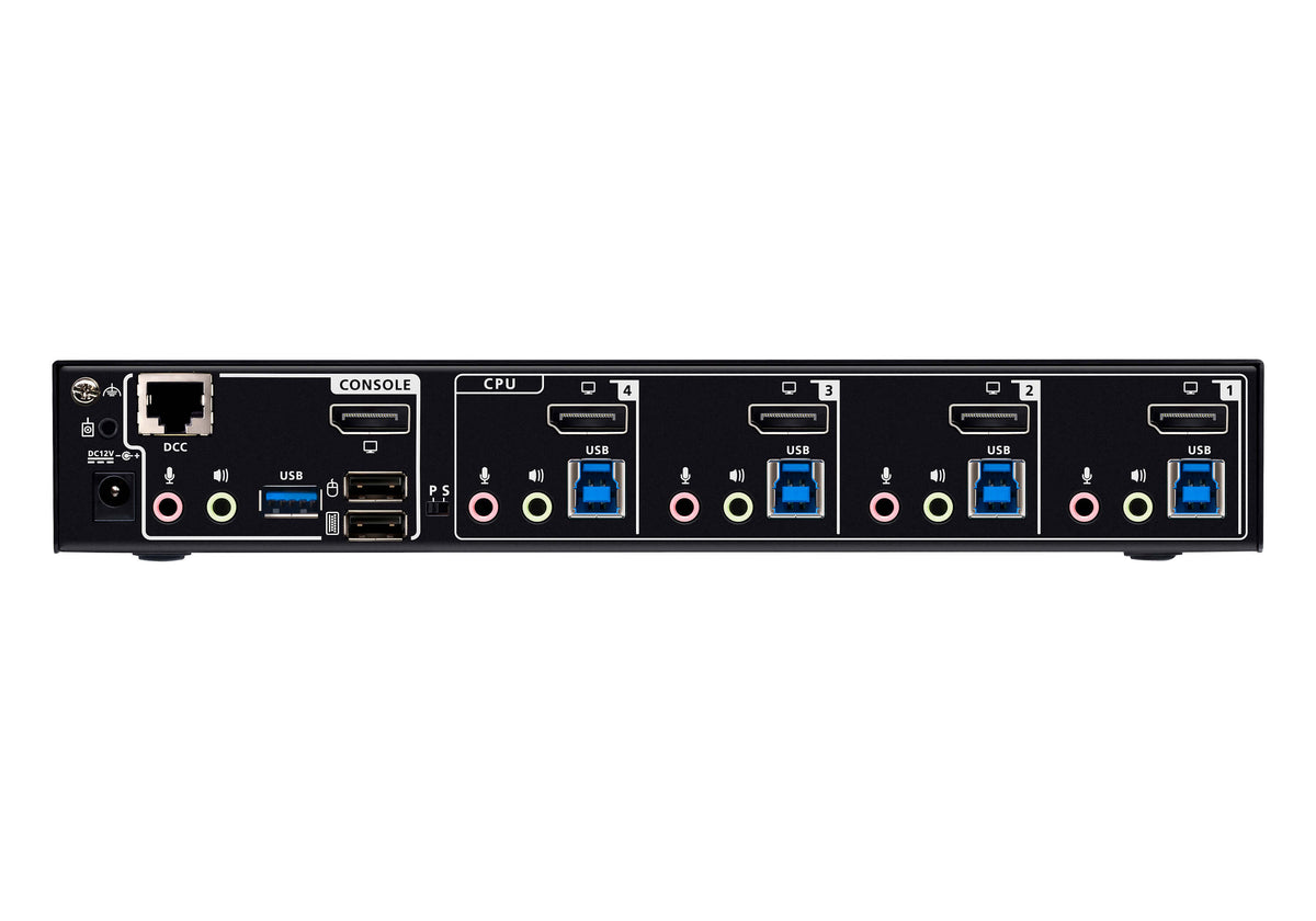 ATEN 4-Port USB 3.0 8K DisplayPort KVMP™ Switch (Cables included) - CS1924A
