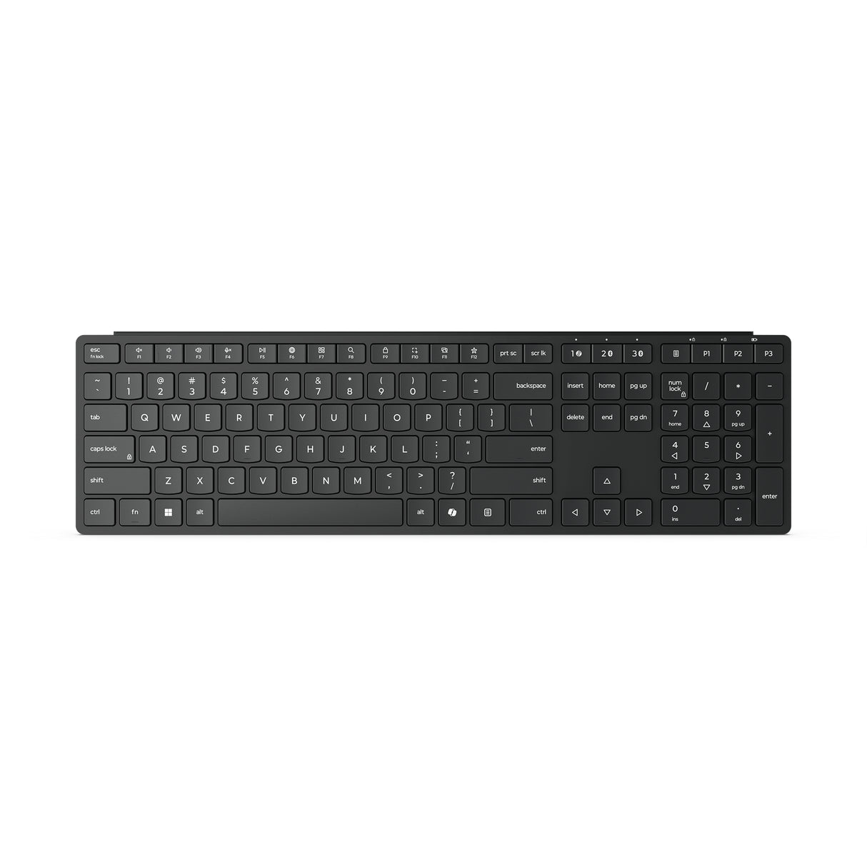 Lenovo Wireless Multi-Mode Pro 6000 keyboard Home/Office RF Wireless + Bluetooth QWERTY US English Black - 4Y41S04659