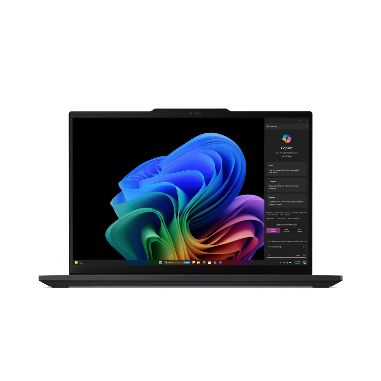 Lenovo ThinkPad T14s Gen 6 (Snapdragon) Copilot+ PC X1P-42-100 Laptop 35.6 cm (14") WUXGA 16 GB LPDDR5x-SDRAM 512 GB SSD Wi-Fi 7 (802.11be) Windows 11 Pro Black - 21N1002DUS LENOVO