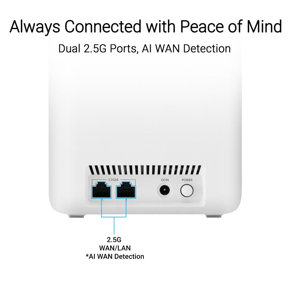 ASUS ZenWiFi BD5 Dual-band (2.4 GHz / 5 GHz) Wi-Fi 7 (802.11be) White 2 Internal - BD5W-1-PK