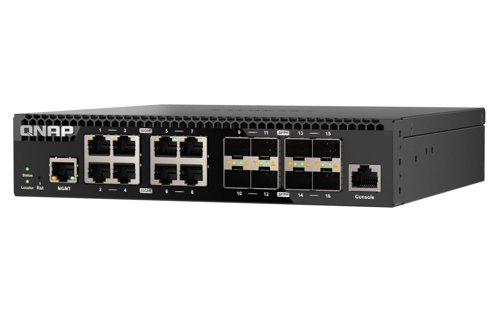 QNAP QSW-M3216R-8S8T network switch Managed L2/L3 10G Ethernet (100/1000/10000) 1U Black - QSW-M3216R-8S8T-US