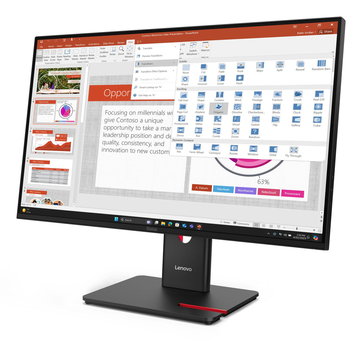 Lenovo ThinkVision T27-40 Monitor - 64A5MAR6UZ LENOVO