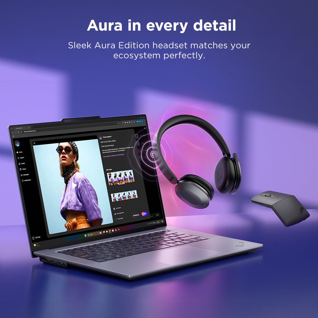 Lenovo 4XD1T60925 headphones/headset Wireless Head-band Office/Call center USB Type-C Bluetooth Grey - 4XD1T60925