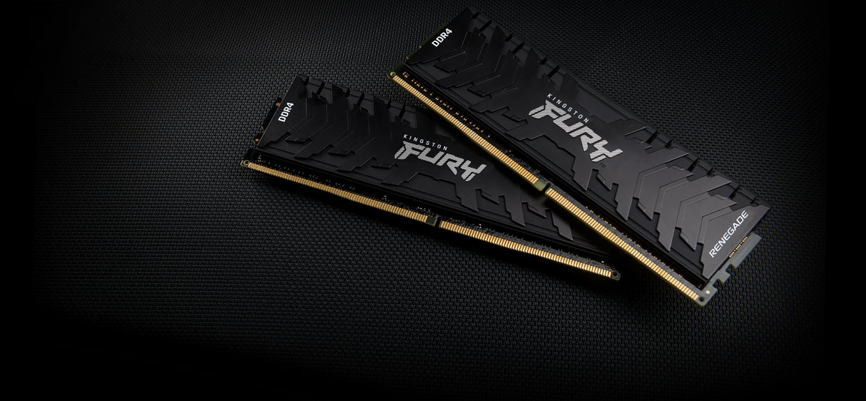 Kingston Technology FURY 32GB 3200MT/s DDR4 CL16 DIMM (Kit of 2) 1Gx8 Renegade Black - KF432C16RB12K2/32