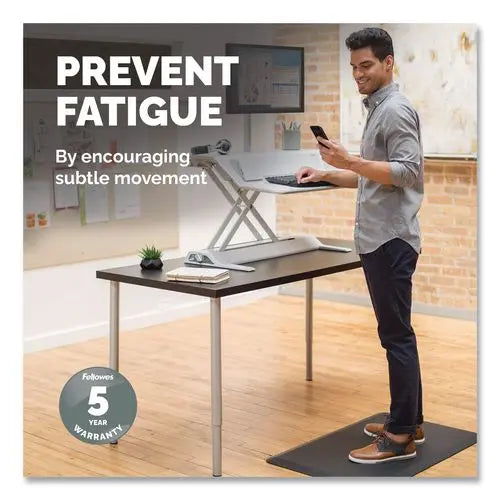 FELLOWES FELLOWES Anti-Fatigue Wellness Mat, Rectangular, Black Surface, 36" x 24" - 8707002