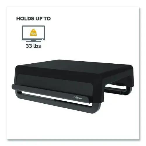 FELLOWES FELLOWES Breyta Monitor Stand, 13.94" x 11.97" x 3.25" to 6", Black, Supports 33 lbs - 100098502