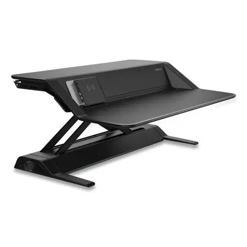 FELLOWES FELLOWES Lotus DX Sit-Stand Workstation, 32.75" x 24.25" x 5.5" to 22.5", Black - 8080301