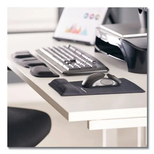 FELLOWES FELLOWES Memory Foam Keyboard Palm Support with Microban Protection, 13.75 x 3.37, Black - 9182801