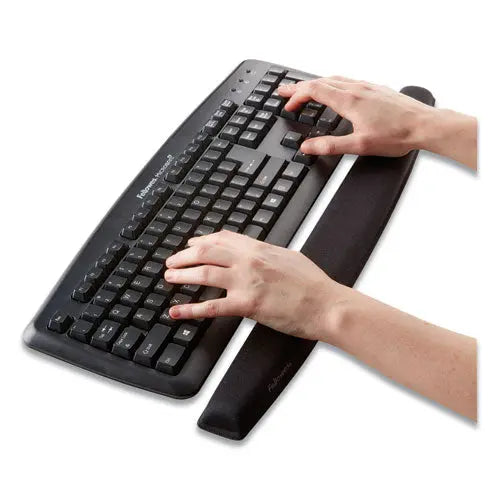 FELLOWES FELLOWES Memory Foam Keyboard Wrist Rest, 19.31 x 2.31, Black - 9178201