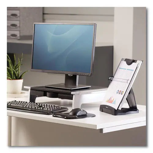 FELLOWES FELLOWES Office Suites Desktop Copyholder with Memo Board, Holds Up to 150 Legal Size Sheets, Plasti - 8033201
