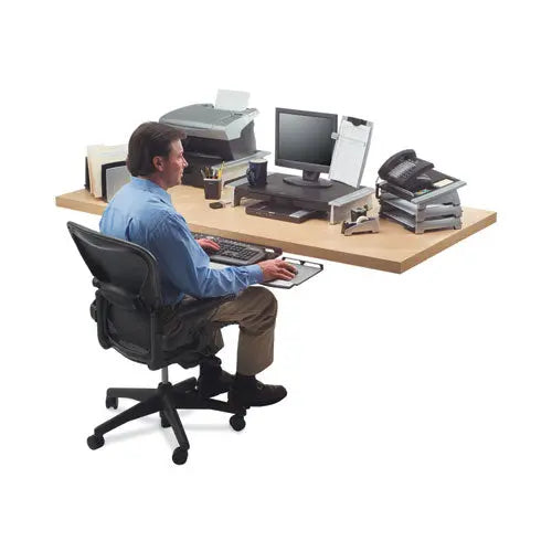 FELLOWES FELLOWES Office Suites Printer/Machine Stand, 21.25 x 18.06 x 5.25, Black/Silver - 8032601