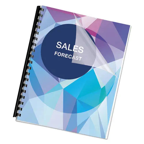 FELLOWES FELLOWES PET Ultra Clear Binding Covers, 7 mil Plastic, Square Corners, 11 x 8.5, Gloss Clear, 100/P - 5242401