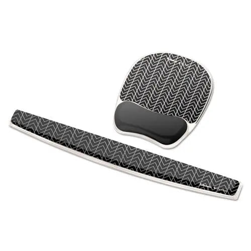 FELLOWES FELLOWES Photo Gel Keyboard Wrist Rest with Microban Protection, 18.5 x 2.31, Chevron Design - 9550001