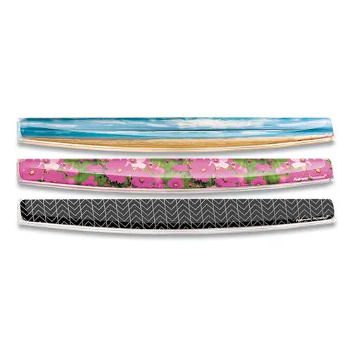 FELLOWES FELLOWES Photo Gel Keyboard Wrist Rest with Microban Protection, 18.56 x 2.31, Sandy Beach Design - 9179401