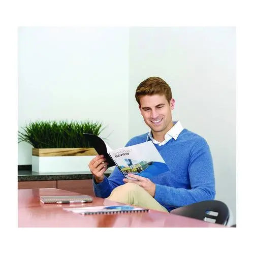 FELLOWES FELLOWES Plastic Comb Bindings for 11 x 8.5 Documents, 19 Rings, 0.25" (20-Sheet) Capacity, Navy Blu - 52502