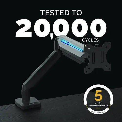 FELLOWES FELLOWES Platinum Series Single Monitor Arm, For 40" Monitors, 360 deg Rotation, 45 deg Tilt, 180 de - 8043301
