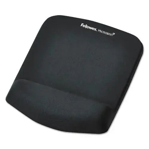 FELLOWES FELLOWES PlushTouch Mouse Pad with Wrist Rest, 7.25 x 9.38, Black - 9252001