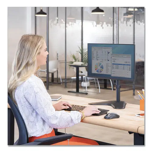 FELLOWES FELLOWES Professional Series Single Freestanding Monitor Arm, For 32" Monitors, 11" x 15.4" x 18.3", - 8049601