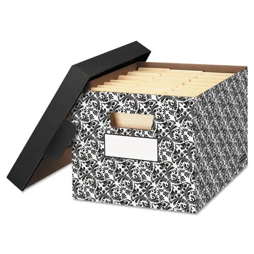 FELLOWES FELLOWES STOR/FILE Decorative Medium-Duty Storage Box, Letter/Legal Files, 12.5" x 16.25" x 10.5", B - 0022705
