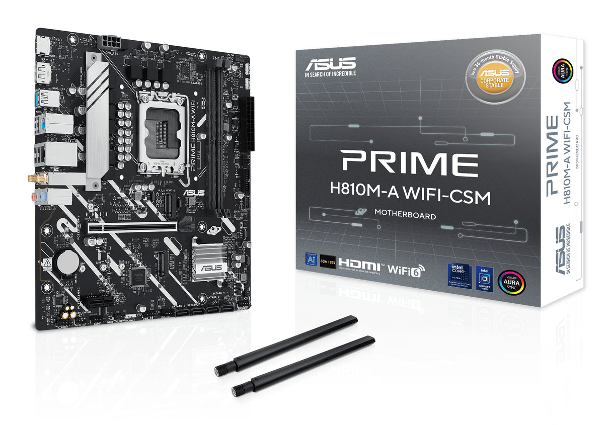 ASUS PRIME H810M-A WIFI-CSM Intel H810 LGA 1851 (Socket V1) micro ATX - PRIME H810M-A WIFI-CSM