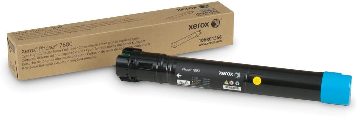 Xerox Genuine Phaser 7800 Cyan Toner Cartridge (17,200 pages) - 106R01566 - 106R01566 XEROX
