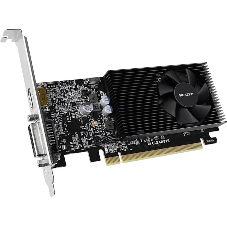 GIGABYTE Gigabyte NVIDIA GeForce GT 1030 Graphic Card - 2 GB DDR4 SDRAM - Low-profile - 1.18 GHz Core - 1.42 GHz Boost Clock - 64 bit Bus Width - PCI Express 3.0 - HDMI - DVI - GV-N1030D4-2GL