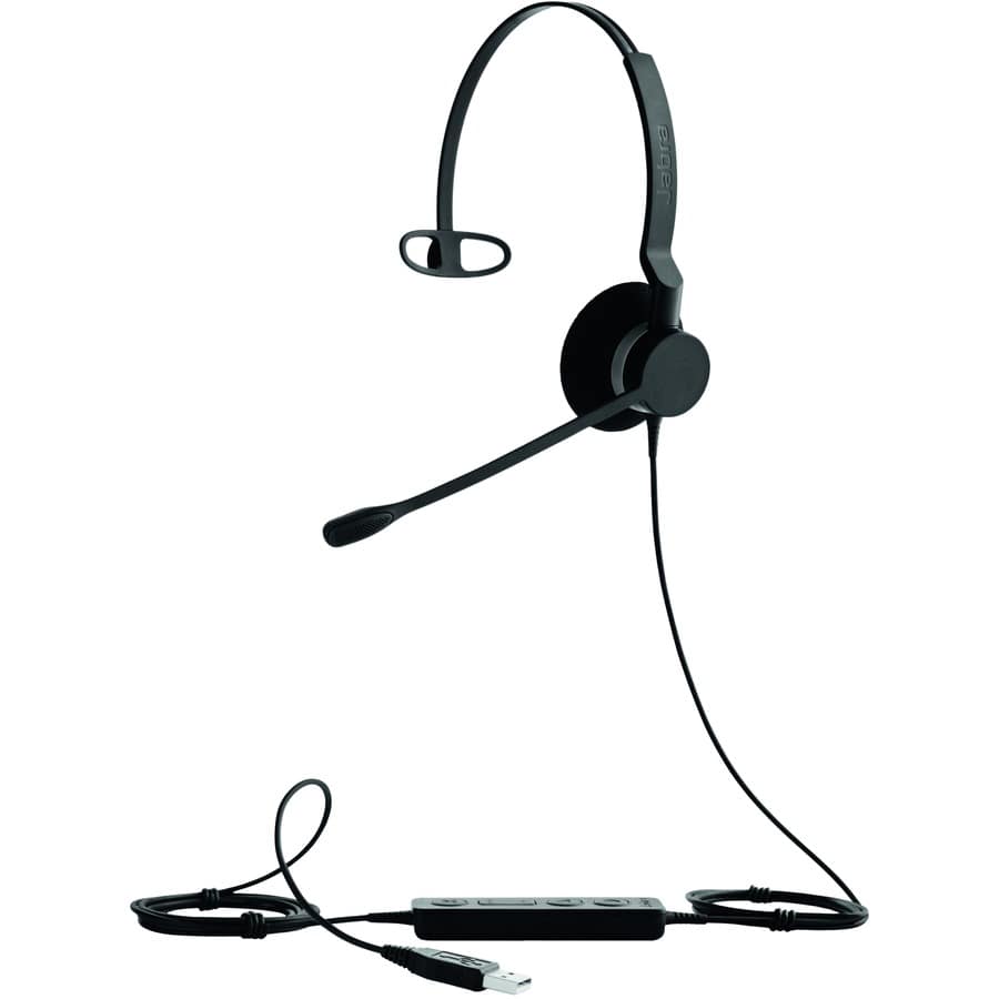 Jabra BIZ 2300 Headset - Mono - USB - Wired - Over-the-head - Monaural - Supra-aural - Noise Cancelling Microphone - GSA2393-829-109 JABRA