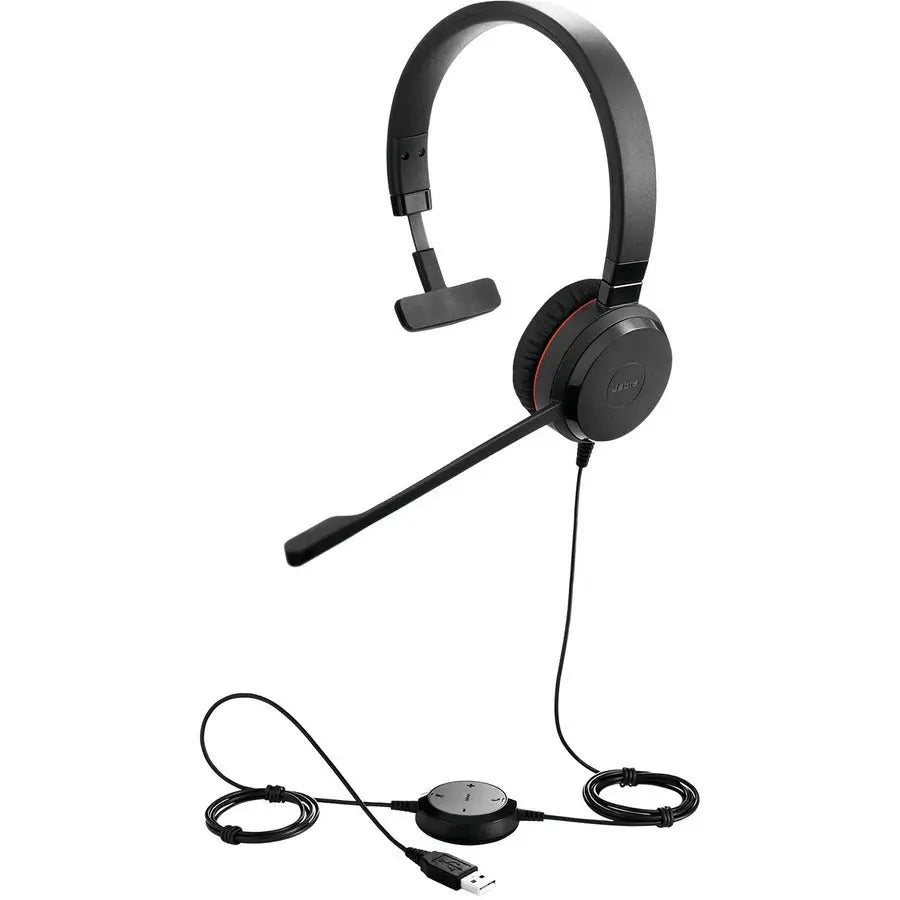 JABRA Jabra Evolve 20SE UC Mono - Mono - USB - Wired - 32 Ohm - 150 Hz - 7 kHz - Over-the-head - Monaural - Supra-aural - 3.12 ft Cable - Noise Canceling - 4993-829-409