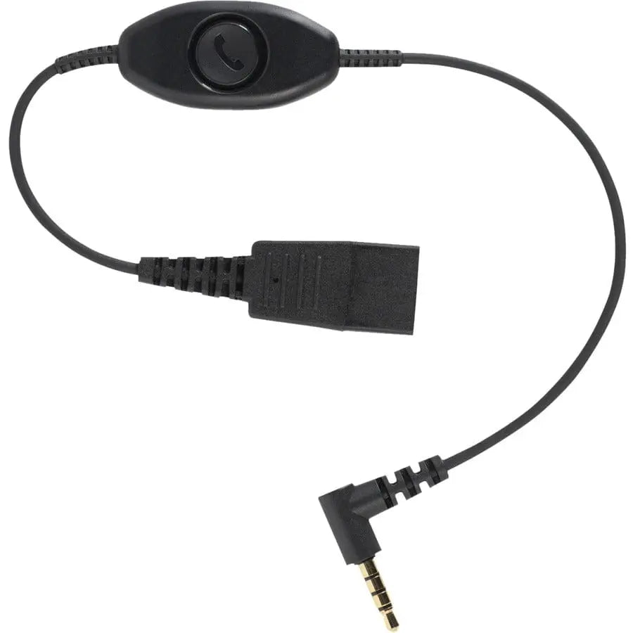 JABRA Jabra Quick Disconnect (qd) to 3.5mm Phone Cord (0.3m) - Mini-phone/Quick Disconnect Audio Cable for Audio Device, iPhone, Smartphone, Headset - First End: Quick Disconnect - Second End: Mini-phone Au... - 8800-00-103