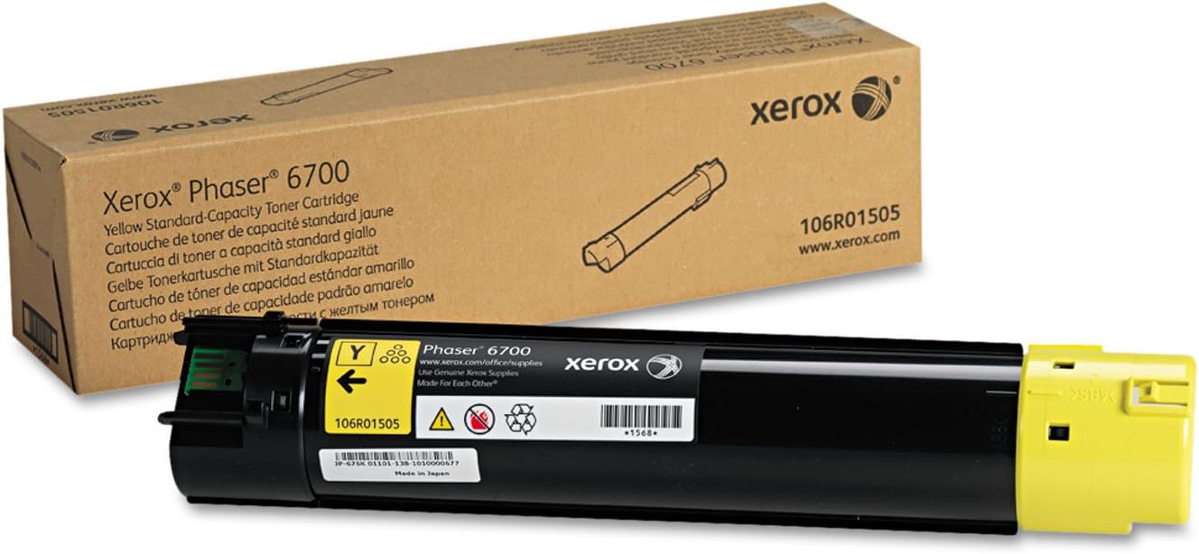 Xerox Genuine Phaser 6700 Yellow Toner Cartridge - 106R01505 - 106R01505